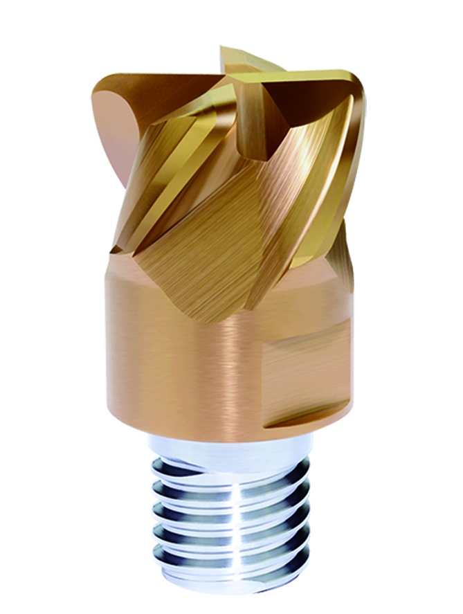 Picture of ZCC Q08-HMX-4B-1/2 Dia 1/2 SH T08 LOC 0.2760 OAL0.6700End Mill,Replacable Head Standard Flute Standard Helix Carbide TiAlN Single End Ball NoseBall Z-PERFECT